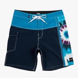 VANS Blue and Tie-Dye Board Shorts